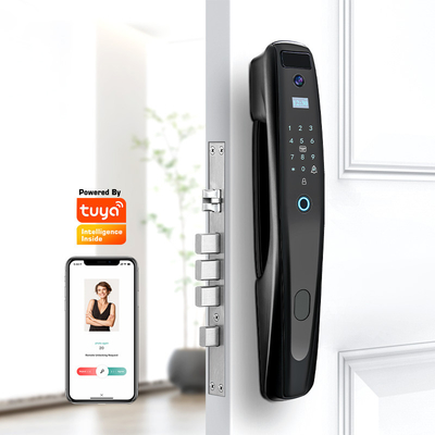 Биометрический отпечаток пальца и пароль IC-карта Smart Door Lock с TUYA WIFI/TT Lock APP Визуальный цифровой просмотр с камерой